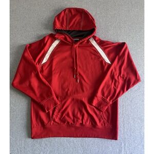 Pennant Hoodie Men's XL Red Hooded‎ Sweatshirt White Stripe Ohio State